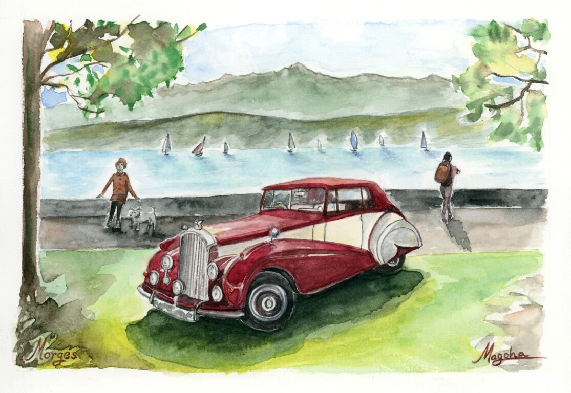 British car meeting from Morges.