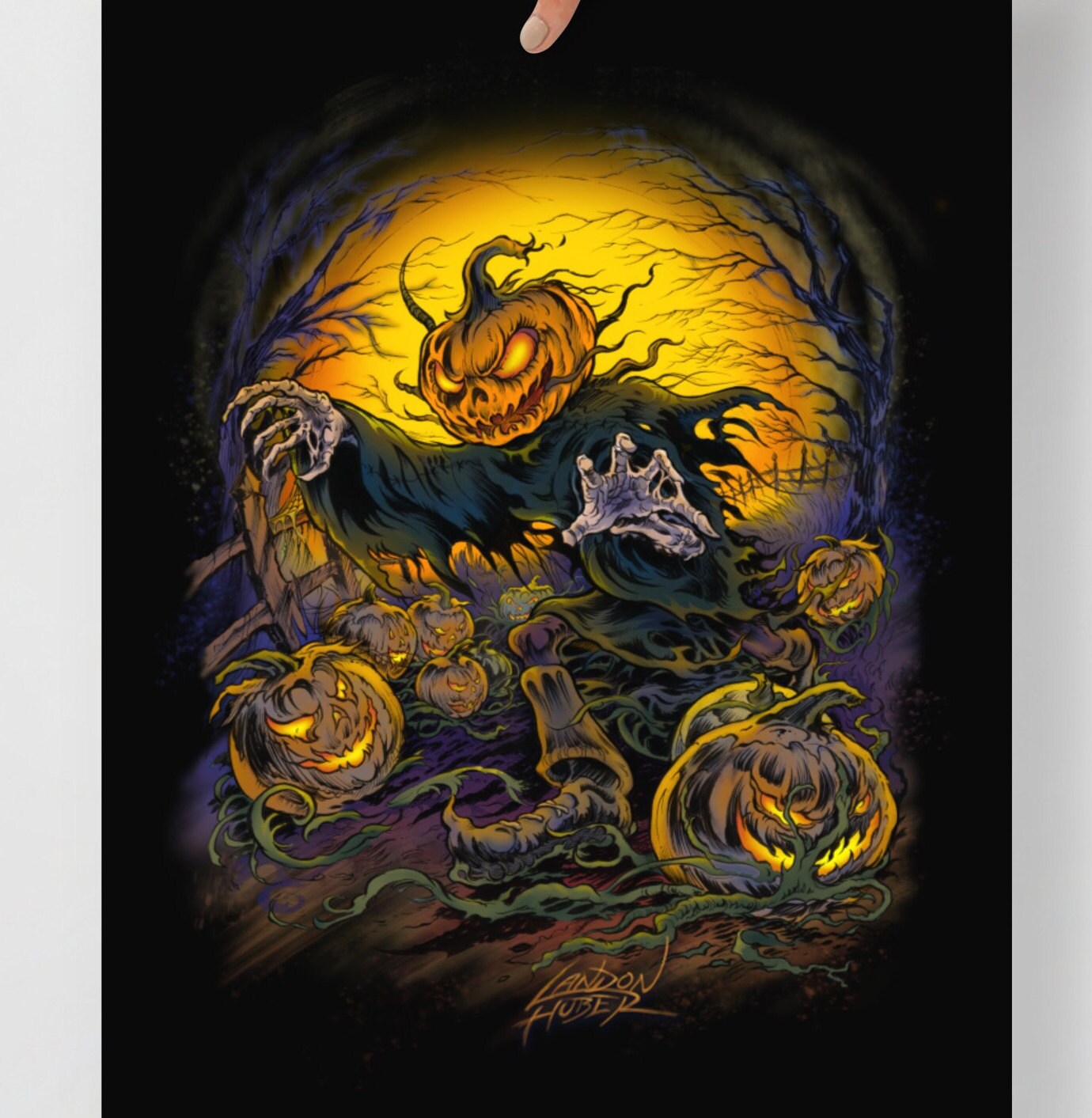Halloween Art Poster Prints by Artist Landon Huber, Spooky