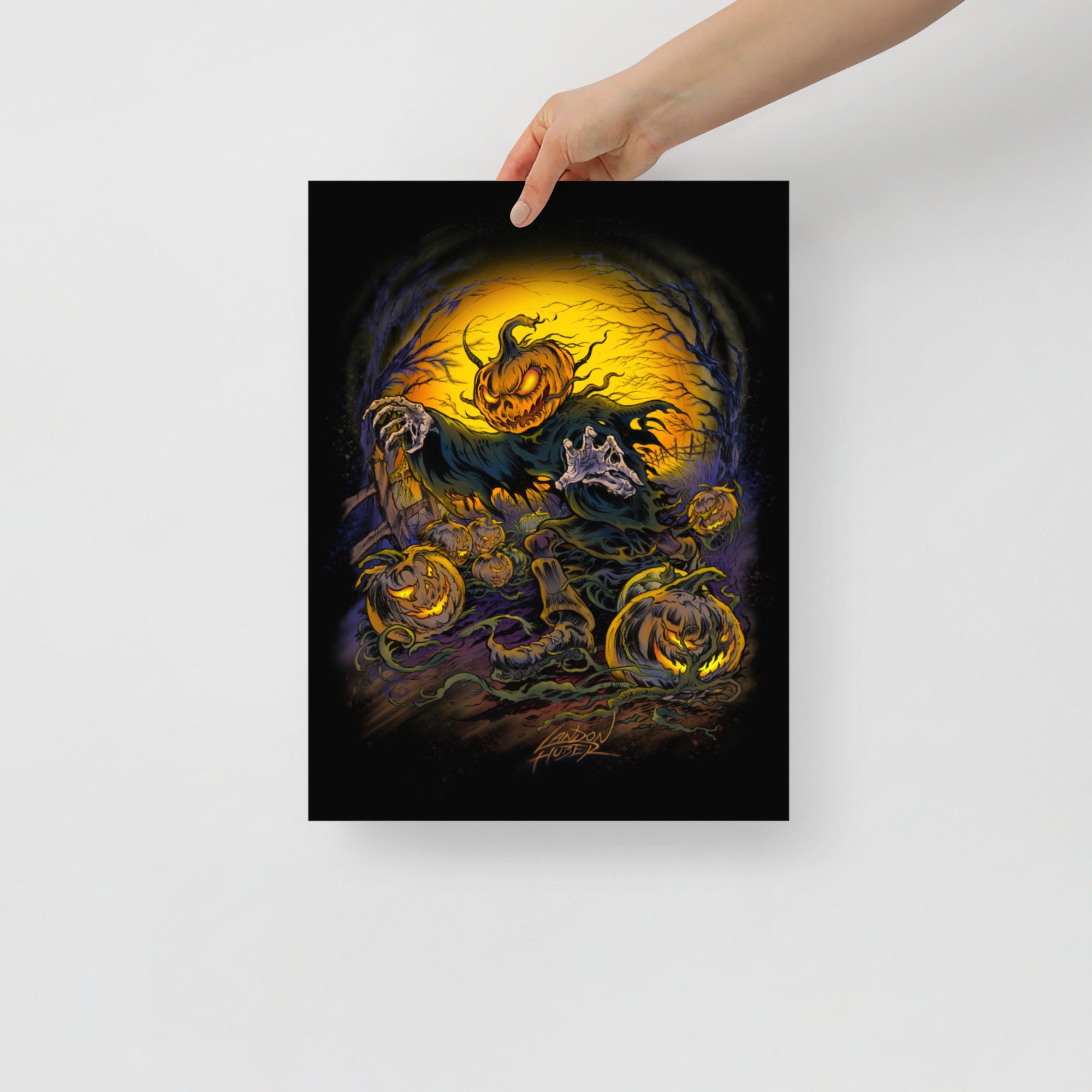 Halloween Art Poster Prints by Artist Landon Huber, Spooky