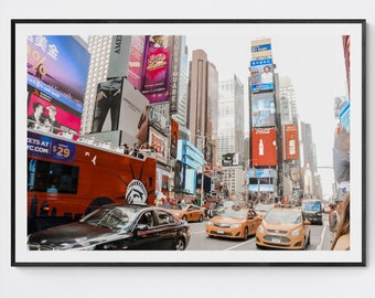 Impresión digital de Times Square, Arte de pared de Manhattan de Nueva York, Arte de pared imprimible, Cartel de Times Square, Arte de Times Square, Descarga digital de decoración de pared