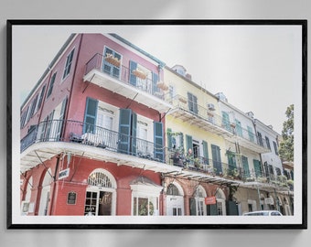 New Orleans Wall Art, French Quarter Home Decor, New Orleans afdrukbare poster, New Orleans print set, City Wall Art, digitale download print
