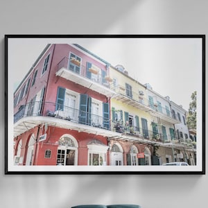 Arte de la pared de Nueva Orleans, decoración del hogar del barrio francés, cartel imprimible de Nueva Orleans, conjunto de impresión de Nueva Orleans, arte de la pared de la ciudad, impresión de descarga digital