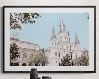 New Orleans Art, St. Louis Cathedral Digital Art, Wall Art, New Orleans Printable Wall Art, New Orleans Digital Print, Sant Louis Cathedral