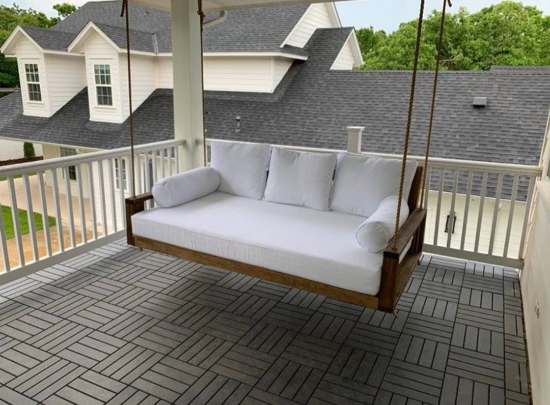 Full Porch Swing Sofa / Wood Garden Swing Bed in Door / Etsy