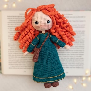 Red Haired Princess Doll Crochet Pattern, Scottish Princess Doll, Warrior Princess Pattern in English