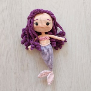 Mermaid Marina Crochet Pattern, Mermaid Doll Crochet Pattern, Crochet Doll Pattern, PDF Crochetc Pattern in English, Mermaid Crochet