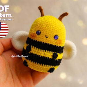 LOW SEW ChubBee Crochet Pattern in English, Bumblebee Easy Crochet Pattern, Bee Plushie Amigurumi