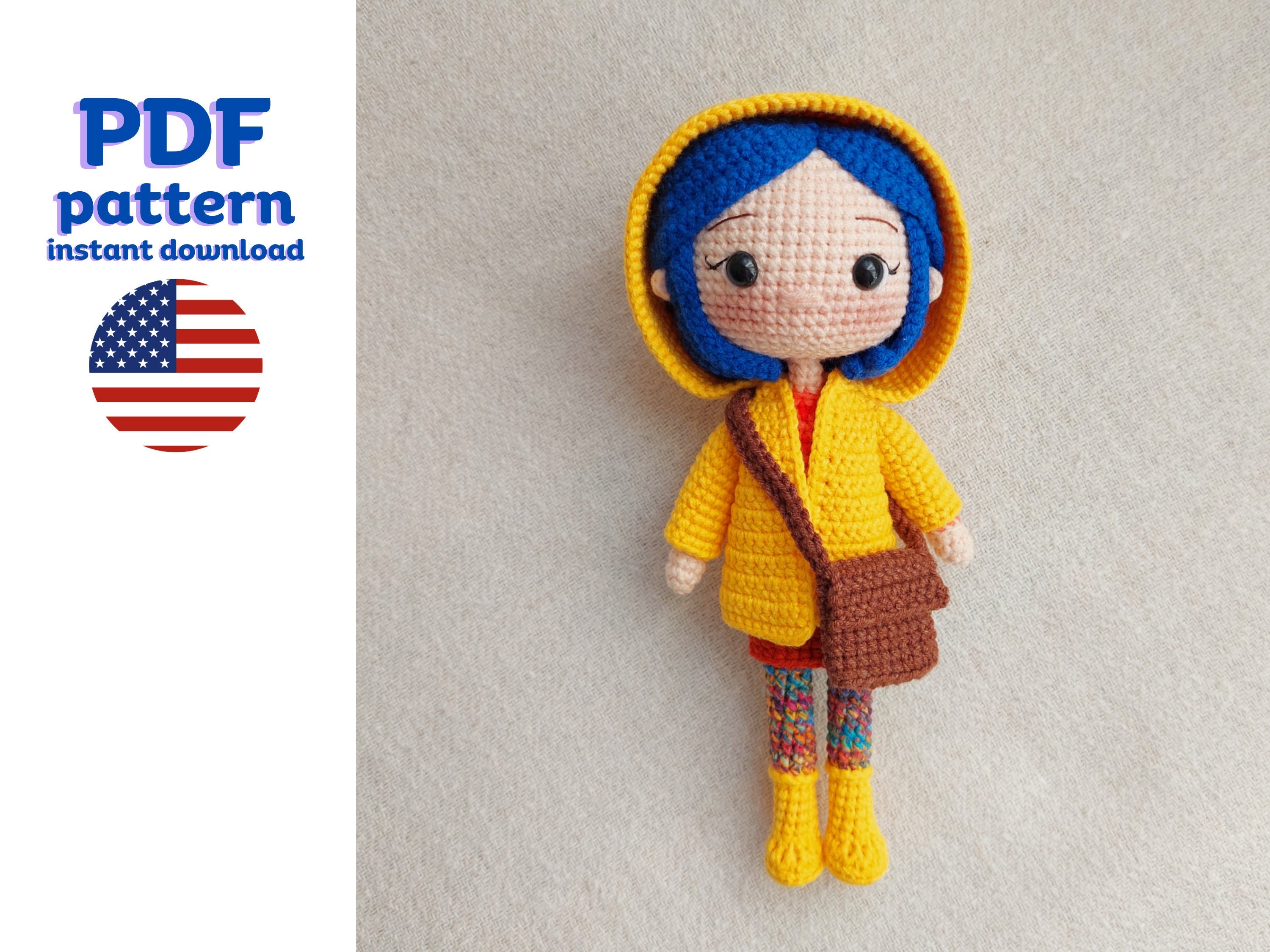 Crochet Pattern Coraline Y La Puerta Secreta Amigurumi Striped