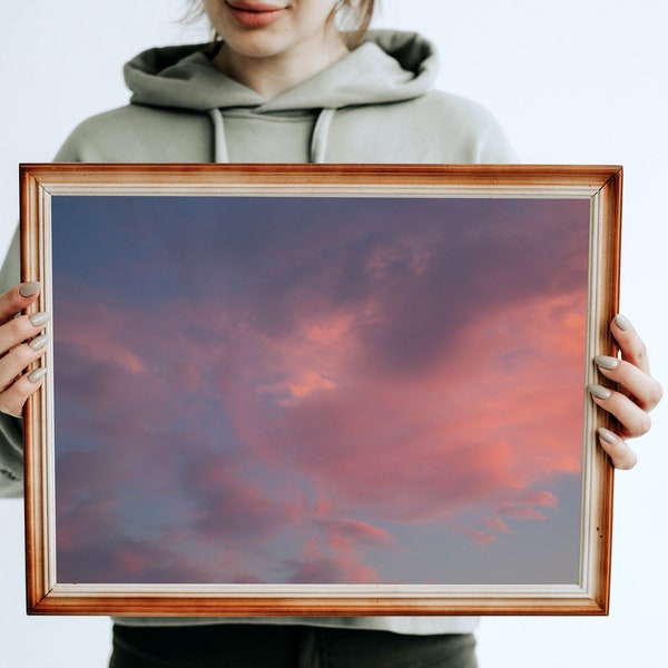 Lover Sky Photography Print, Giclee, 8x10, 11x14 16x20, 20x24, 24x36, Sunrise, Sunset, Pink Wall Art, Home Decor, Interior Design