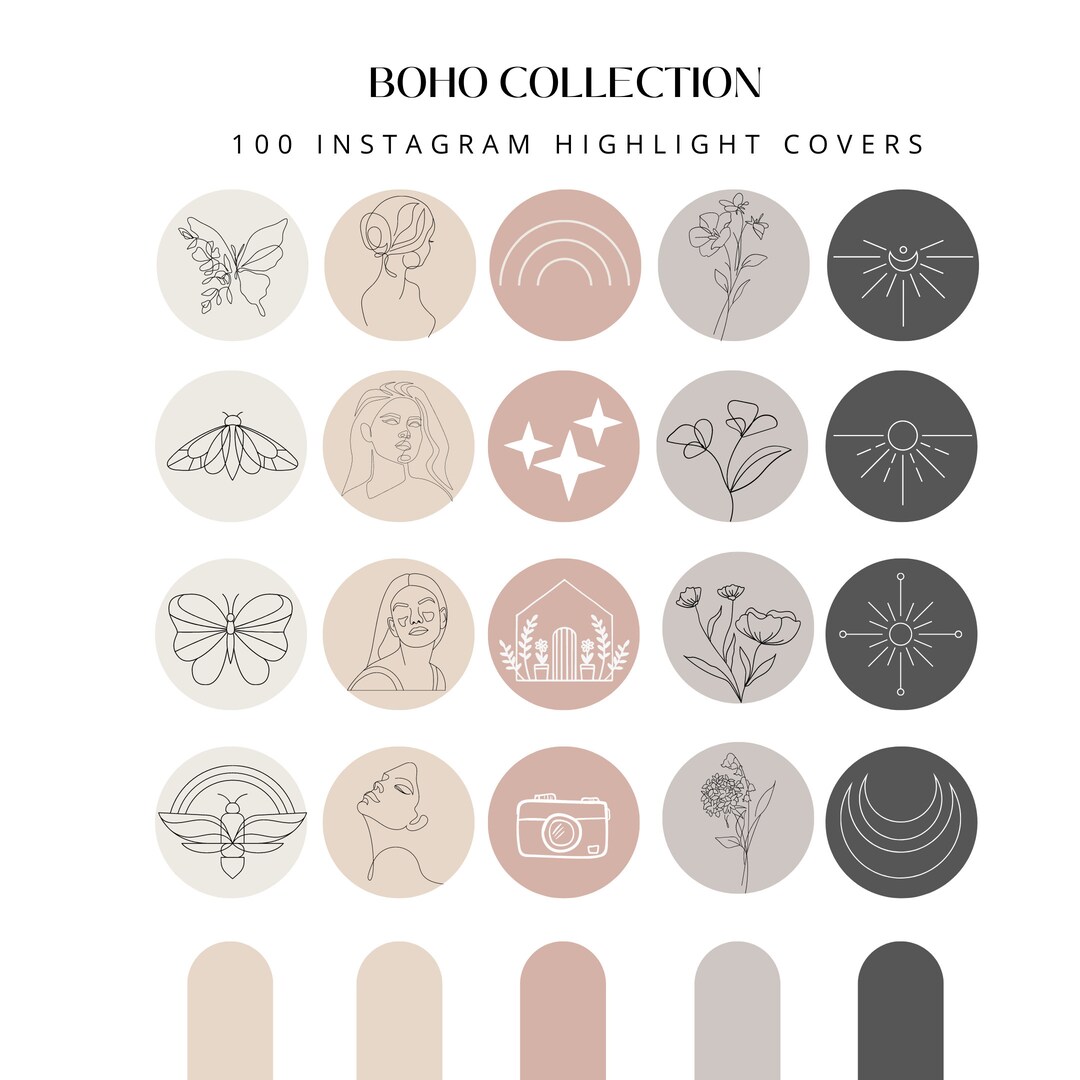 100 Boho Instagram Highlight Covers Boho Instagram Instagram Highlights ...