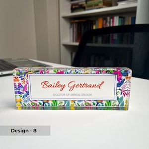 Name Plate for Desk, Personalized Acrylic Gift, Custom Office Name Sign, Desk Plaque