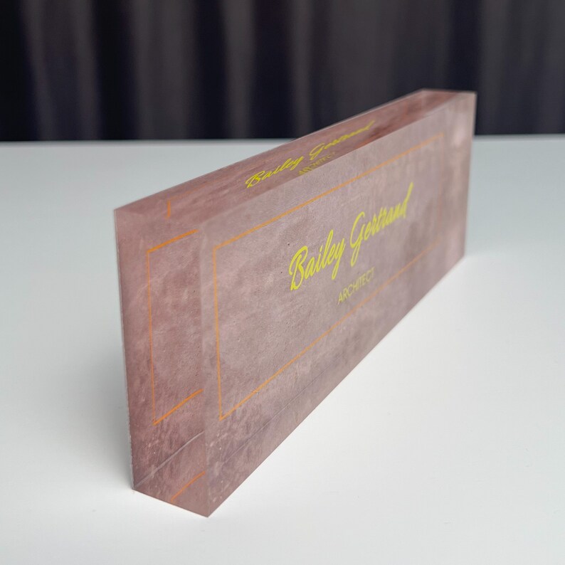 Concrete Name Plate for Desk Personalized Name Plaque Etsy