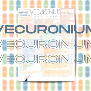 Vecuronium Vec Téléchargement instantané Imprimable Infirmerie Pharmacologie Notes manuscrites Intubation mécanique paralytique Agent paralysant