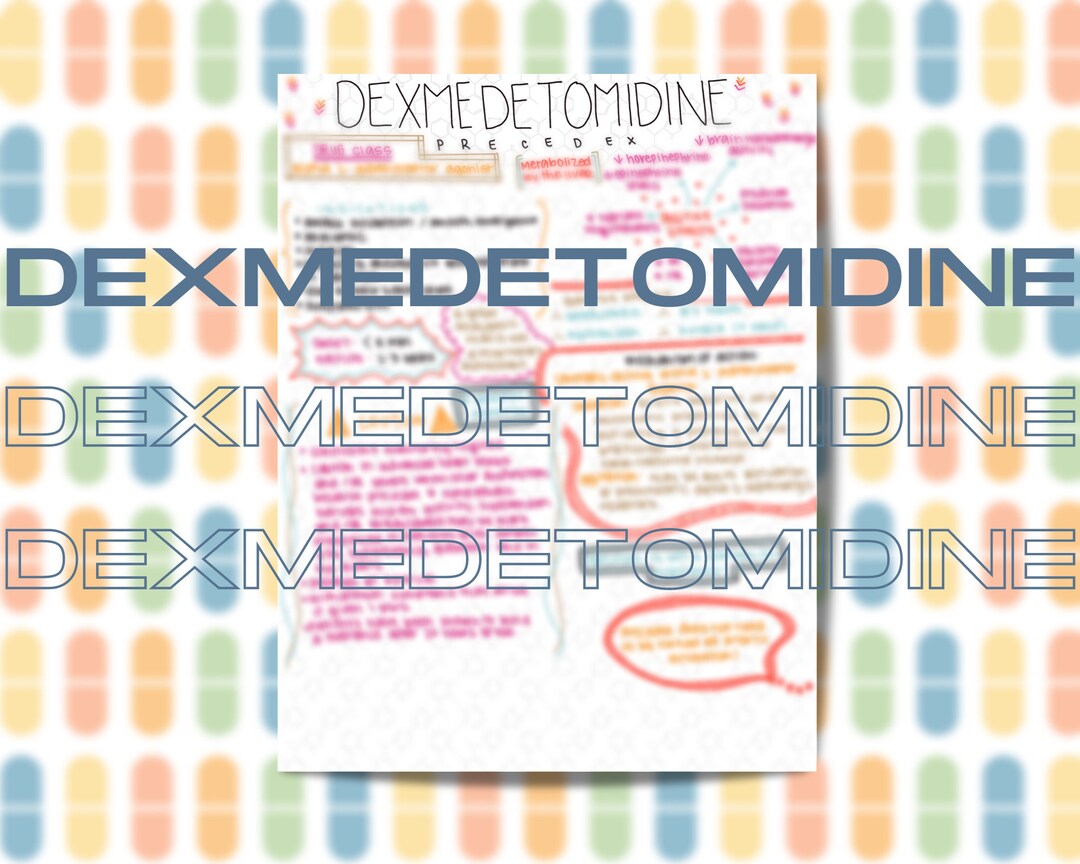 Dexmedetomidine Instant Download Printable Nursing Pharmacology ...