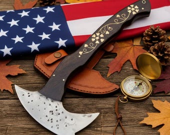 Custom Handmade , Winkler Knives , Compact Axe | Survival & Throwing Axe | Norse Battle Axe Replica | Tactical Style Collectible Axe