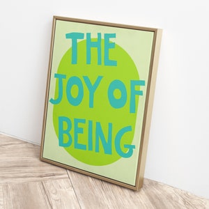 Motivational Quote Poster with Bold Colors, Colorful Quote Print Download, Fun Typography Print, Bright Green Wall Art, Quote Art Trendy