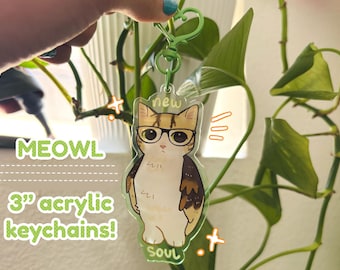 Meowl Meme 3" Acrylic Keychain!