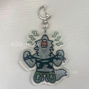 werewolf ripping shirt 3" acrylic keychain! image 2