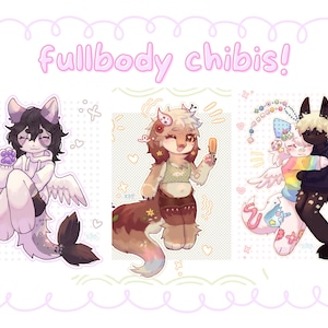 Cute Chibi Commissions! Rendered Digital Art | Furry/Fursona/Human/Humanoid/Etc.