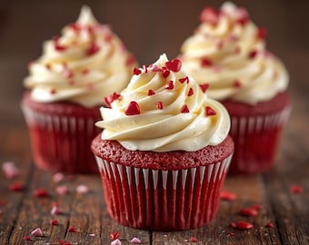 Receta de cupcakes de terciopelo rojo