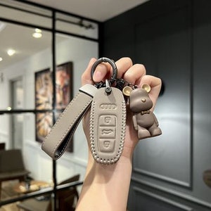 Unique Bargains 3 Button Remote With Keychain Key Fob Cover For Audi A1 A3  Q3 Q7 Silver Tone : Target