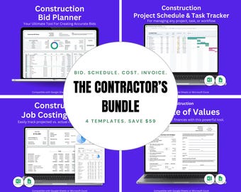 Construction Template Bundle | Excel & Google Sheets Tools