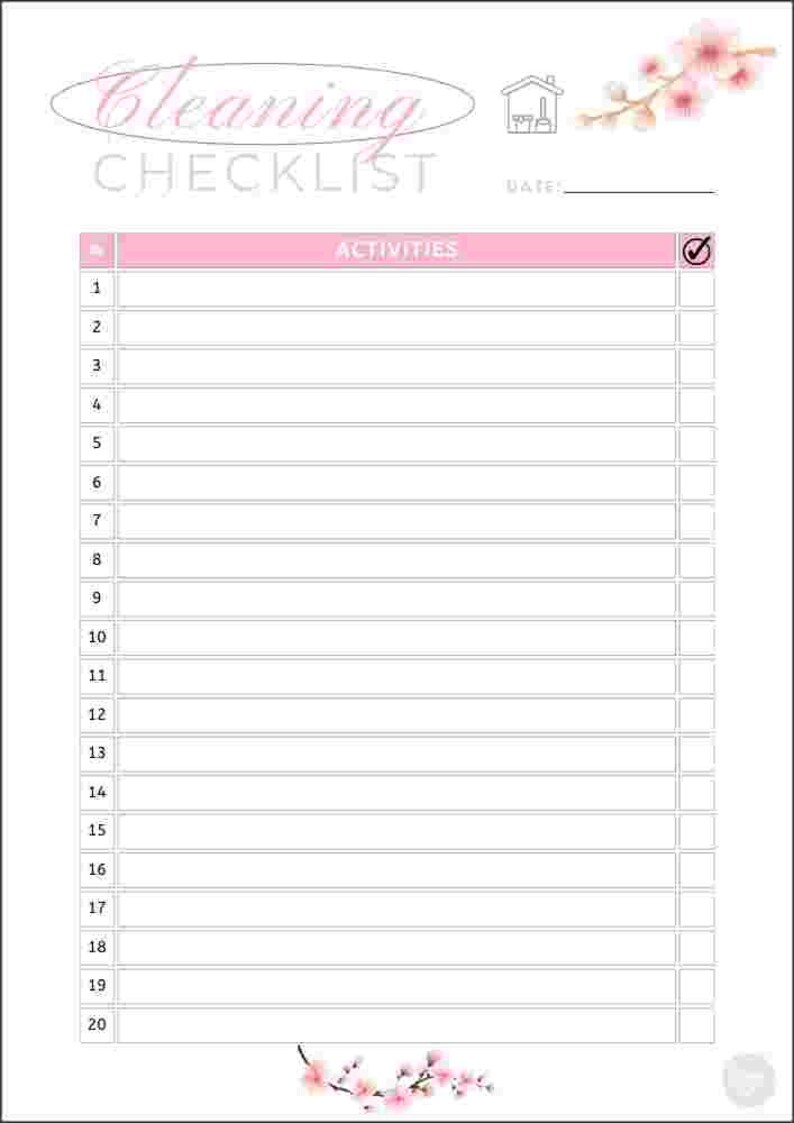 Decorative Cleaning: Checklist for a Spotless Home - Etsy