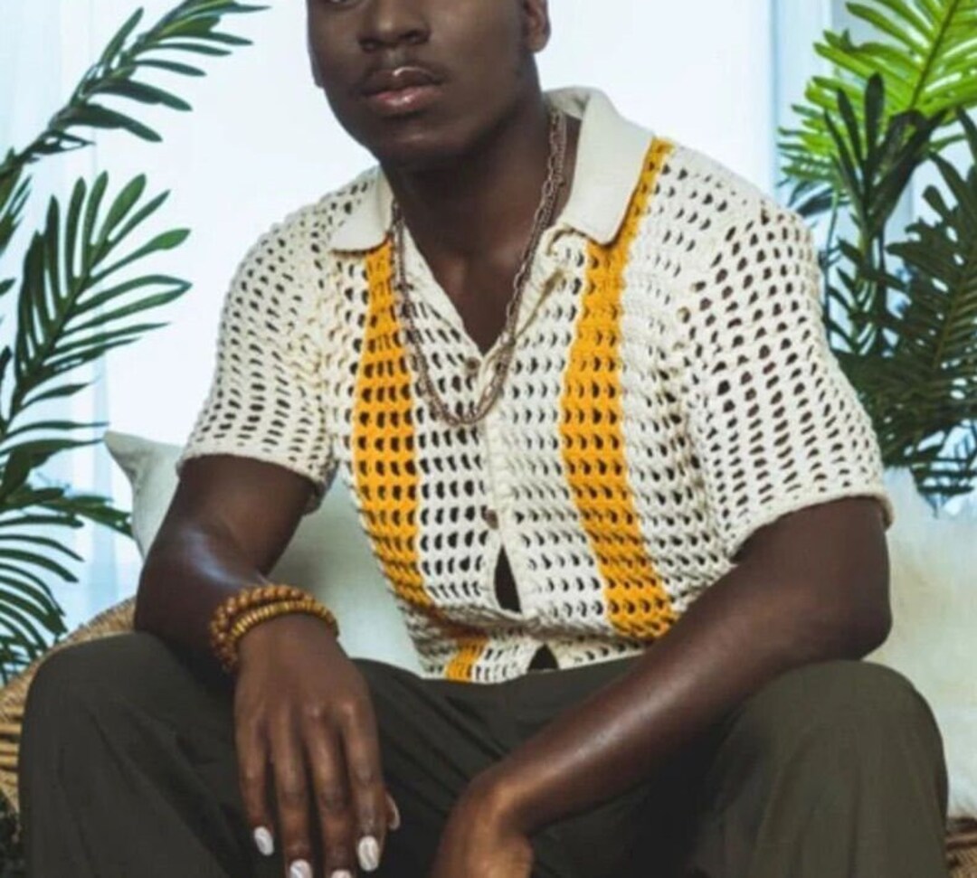 Crochet Shirt Shirts for Men Striped Shirt Unisex Shirt Etsy