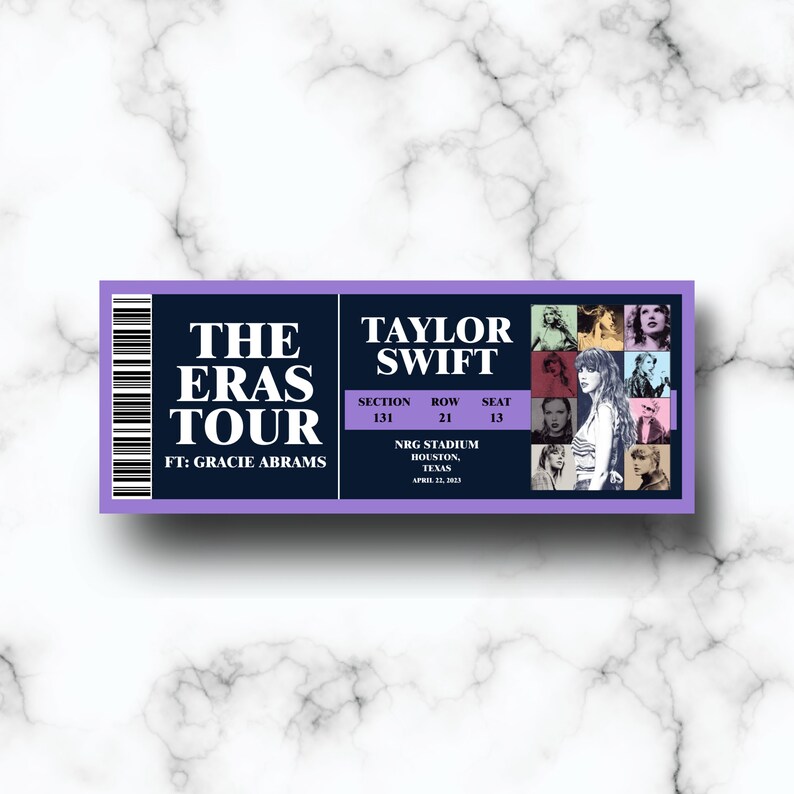 Taylor Swift Eras Tour Ticket Template