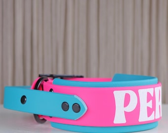Custom Biothane Dog Collar | Double Layer, Waterproof with Handle | 2 inch Collar
