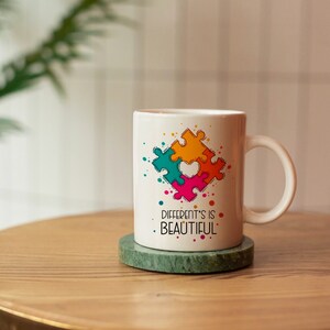 Different is beautiful, Autism Awareness Coffee Mug 11 oz