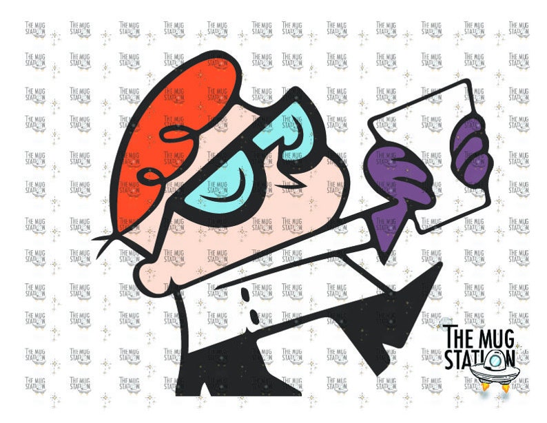 Digital Dexter's Laboratory SVG, Vector, Png 90s Cartoon Network PNG Digital File dee dee powerpuff dexter with note image 1