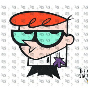Digital Dexter es Laboratory SVG druckfertig 90er Jahre Cartoon Network Digitale Datei – Dee Dee Power Puff Dexter mit Notiz