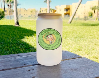 The fairly odd parents Iced coffee Tumbler 16 oz with lid and straw