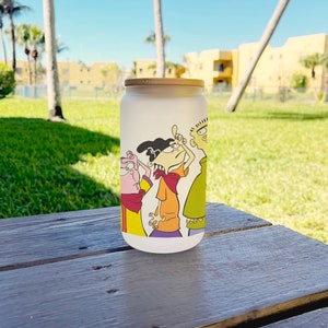 Ed Edd N Eddy Iced coffee Tumbler 16 oz with lid and straw