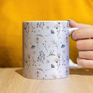 Floral Coffee Mug 11oz Flower Patterned Mug