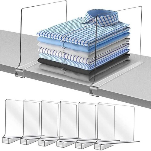 Acrylic Shelf Dividers Closet Shelves Organizer Etsy