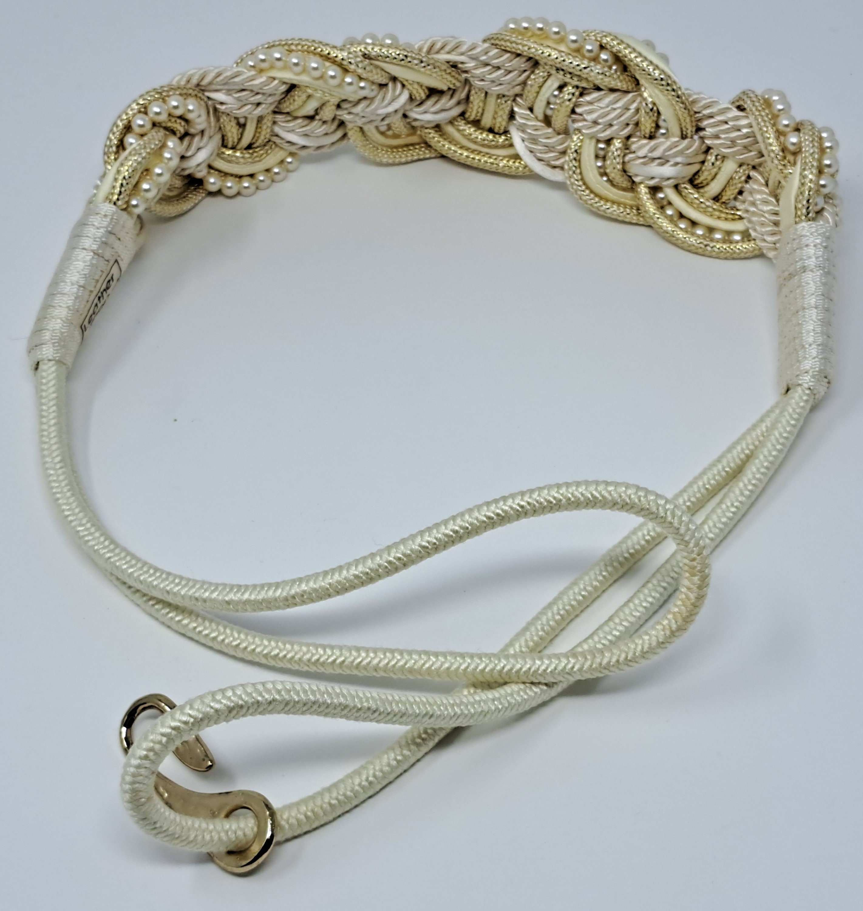 Vintage Braided Satin Rope and Pearl Tie Belt, 1984 - Etsy