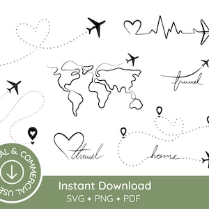 Flugzeug Bundle svg, Flugzeug svg, Abenteuer erwartet svg, Weltkarte svg, Globus svg, Road Trip svg, Reise svg, Flugzeug svg, Urlaub svg
