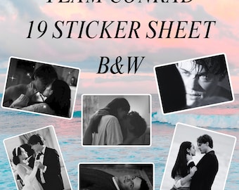 Arkusz naklejek zespołu Conrada: Lato, w którym stałam się piękna, 19 mini naklejek