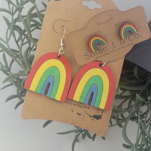 REGENBOGEN | Baumeln Ohrringe - Regenbogen Ohrringe, Regenbogen, Wolke Ohrringe