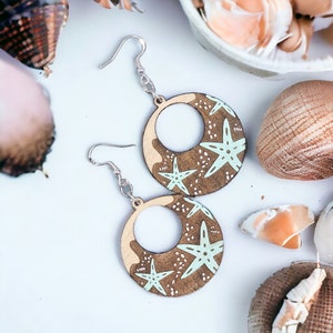 STARFISH | Dangle Earrings - beach earrings, ocean earrings, starfish, starfish gift, starfish earrings, seastar, seastar gift
