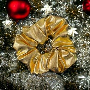 Metallic gold scrunchie, gold hair scrunchie, hair scrunchie, hair accessory, Christmas scrunchie, scrunchies, new years, gold accessory