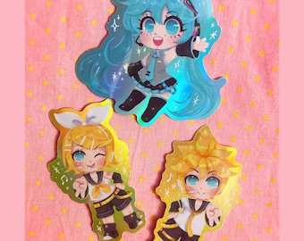 vocaloid holographic stickers