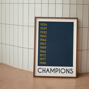 Notre Dame Football Championships Minimalist Printable Art, Instant Download