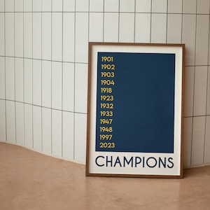 UPDATED Michigan Football Championships Minimalist Printable Art, Instant Download