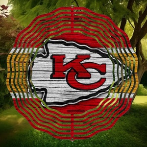 CHIEFS- wind spinner- 8inch and 10 inch