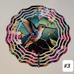 Hummingbird  Wind Spinner- stained glass