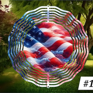 3D Patriotic Wind Spinner- 8 inch and 10 inch