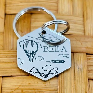 L'élégance en acier : Médaille personnalisée pour animal de compagnie en acier inoxydable - Médaille d'identité gravée sur mesure pour chien/chat - Charme de collier durable et élégant
